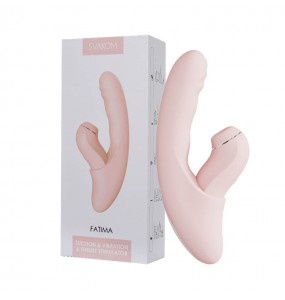 USA SVAKOM - Fatima Sucking Retractable Heating Vibrator (Chargeable - Pink)